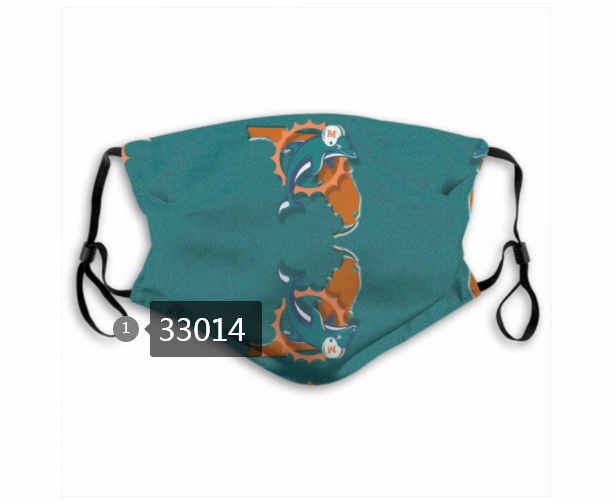 New 2021 NFL Miami Dolphins #91 Dust mask with filter->nfl dust mask->Sports Accessory